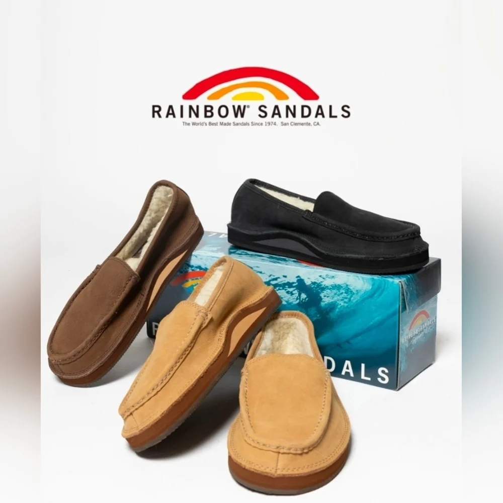 Rainbow Brown Men's Slip-On Loafers